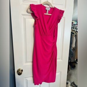 Joseph Ribkoff Pink Ruffle Dress